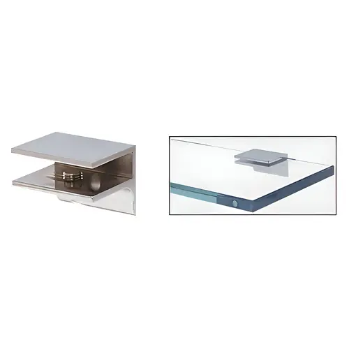 Chrome Square Interior Shower Shelf Clamp with Support Leg Chrome Square Interior Shower Shelf Clamp with Support Leg