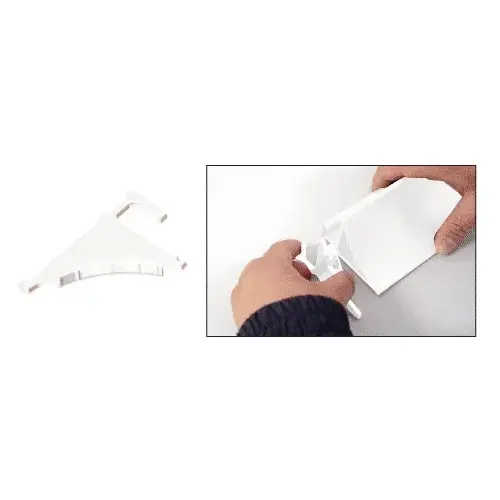 White End Cap for 1/4" Aluminum Shelving Extrusion Pair White End Cap for 1/4" Aluminum Shelving Extrusion Pair