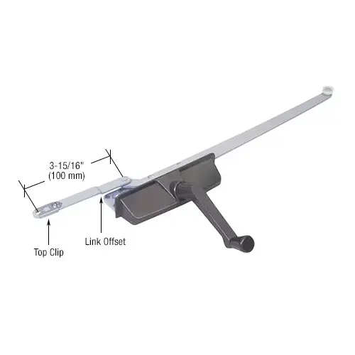 Bronze Left Hand Dual Arm Casement Window Operator Bronze Left Hand Dual Arm Casement Window Operator