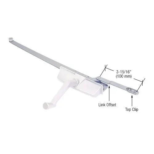 White Right Hand Dual Arm Casement Window Operator White Right Hand Dual Arm Casement Window Operator