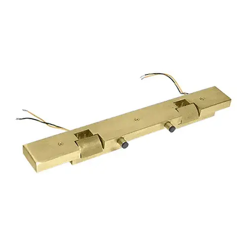 Satin Brass Electric Strike Keeper for Double Patch Fitting Doors Style A, BP, and F Satin Brass Electric Strike Keeper for Double Patch Fitting Doors Style A, BP, and F