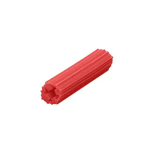 15/64" Hole, 1" Length 7-8-9 Screw Expanding Plastic Red Screw Anchors - pack of 100