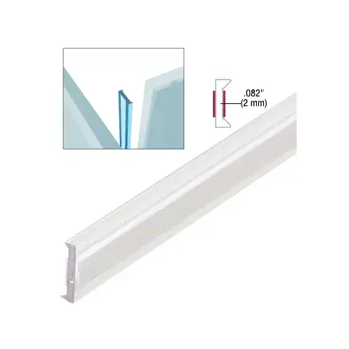 Clear Copolymer Strip for Abutment Joints - 1/2" (12mm) Tempered Glass 120" Length