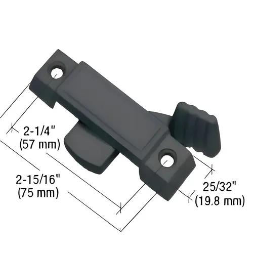 Black Diecast Sliding Window Lock, 2-1/4" Hole Centers, 3/8" Projection Black Diecast Sliding Window Lock, 2-1/4" Hole Centers, 3/8" Projection