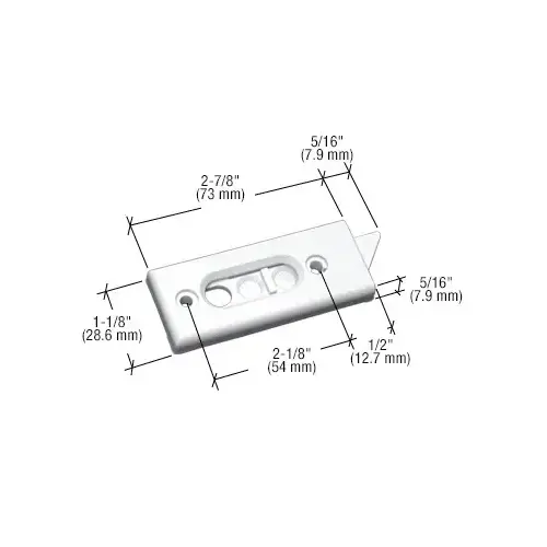 White Tilt Window Latch with 2-1/8" Screw Holes