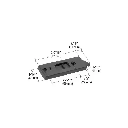 Black Tilt Window Lock with 2-5/16" Screw Holes Black Tilt Window Lock with 2-5/16" Screw Holes