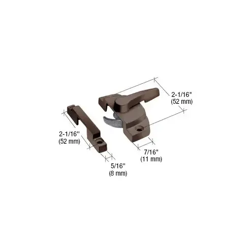 Bronze Window Sash Lock with 2-1/16" Screw Holes Bronze Window Sash Lock with 2-1/16" Screw Holes