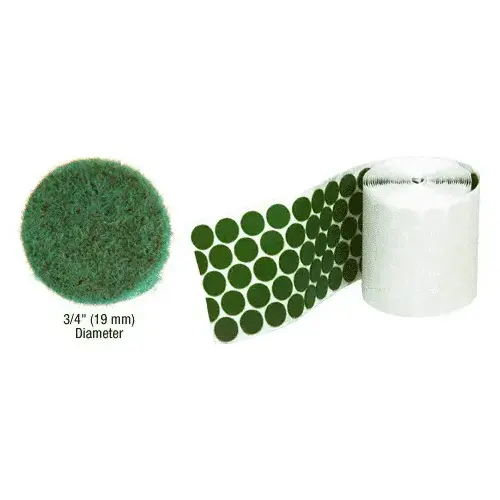 Green 3/4" x 1/16" Felt Glass Protectors