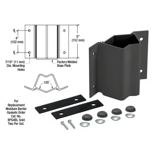 Matte Black Inside 135 Degree Fascia Mounted Bracket Matte Black Inside 135 Degree Fascia Mounted Bracket