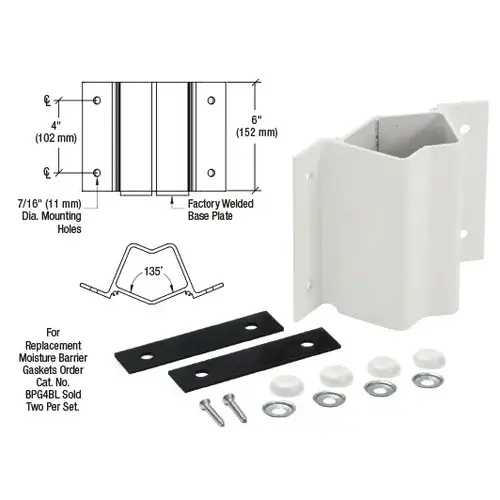Sky White Inside 135 Degree Fascia Mounted Bracket Sky White Inside 135 Degree Fascia Mounted Bracket