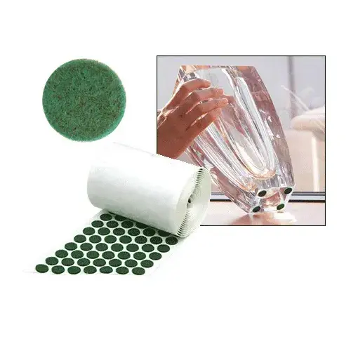 1/2" x 1/16" Felt Glass Protectors Green