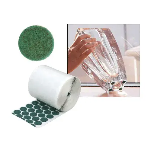 3/4" x 1/16" Felt Glass Protectors Green