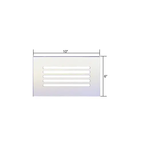 Clear Flat Acrylic 10" x 6" Mirror Grille Clear Flat Acrylic 10" x 6" Mirror Grille