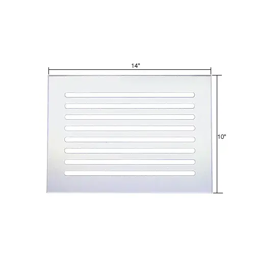Clear Flat Acrylic 14" x 10" Mirror Grille Clear Flat Acrylic 14" x 10" Mirror Grille