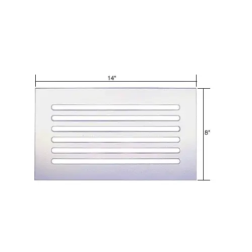 Clear Acrylic 14" x 8" Mirror Grille Clear Acrylic 14" x 8" Mirror Grille
