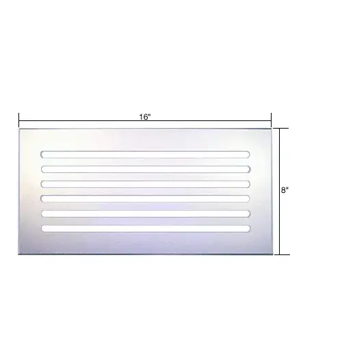 Clear Flat Acrylic 16" x 8" Mirror Grille Clear Flat Acrylic 16" x 8" Mirror Grille