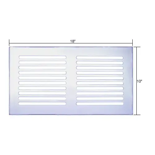 Clear Flat Acrylic 18" x 10" Mirror Grille Clear Flat Acrylic 18" x 10" Mirror Grille