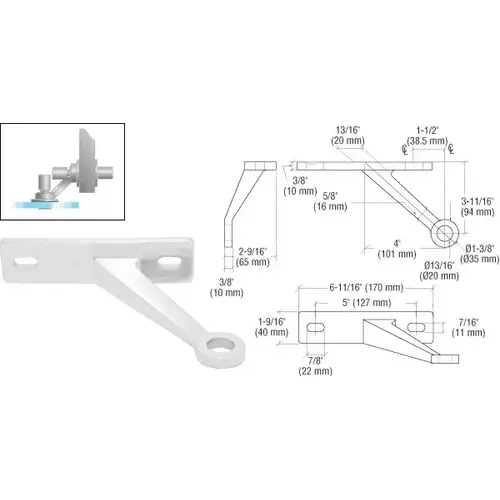 Polished Stainless Heavy-Duty Spider Fitting Single Left Arm Wall Mount Frame Spider Polished Stainless Heavy-Duty Spider Fitting Single Left Arm Wall Mount Frame Spider