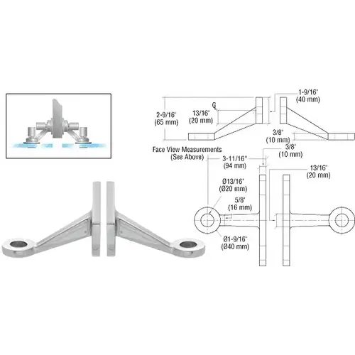 Polished Stainless Heavy-Duty Spider Fitting Double Arm Fin Mount Frame Polished Stainless Heavy-Duty Spider Fitting Double Arm Fin Mount Frame