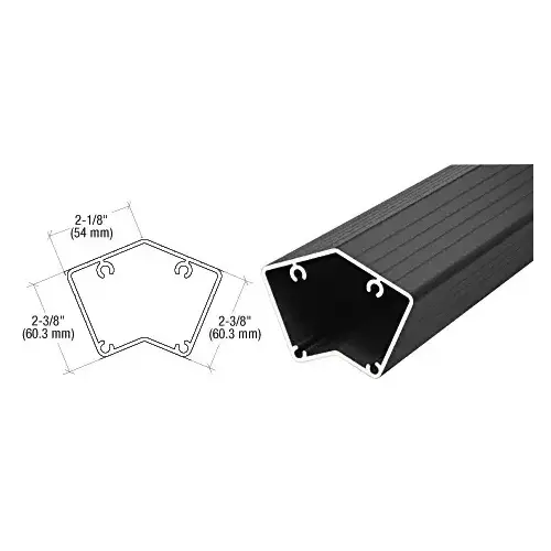 Matte Black 200, 300, 350, and 400 Series 135 Degree 241" Post Extrusion Matte Black 200, 300, 350, and 400 Series 135 Degree 241" Post Extrusion