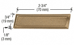 CRL FP90 Bronze Showcase Stick-On Finger Pull, Plastic Material, 3/4" Width, 2-3/4" Length, 1/8" Thickness, Bronze Finish