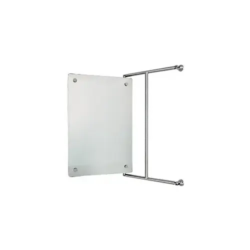 Brushed Nickel 15" x 23" Frameless Pivot Mirror