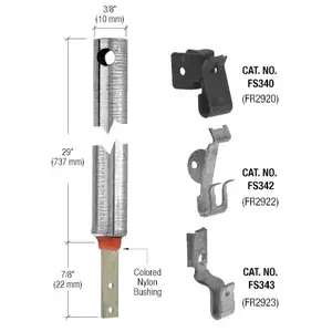 CRL FR2922 3/8" 2920 Non-Tilt Spiral Balance With FS342 Clip Attached