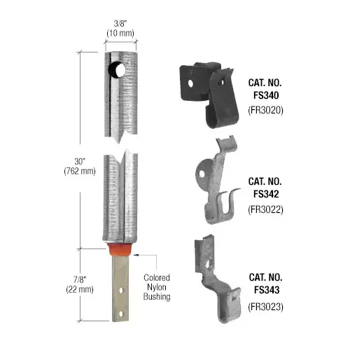 3/8" 3020 Non-Tilt Spiral Balance With FS343 Clip Attached 3/8" 3020 Non-Tilt Spiral Balance With FS343 Clip Attached