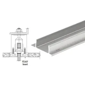 CRL Blumcraft FS307SA Satin Anodized FS307 Replacement Snap-In Insert for RG450 Base Shoe 144" Stock Length