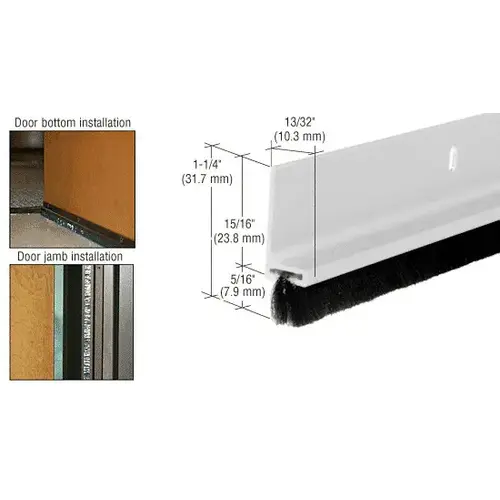 Satin Anodized Finned Door Sweep - 144" Satin Anodized Finned Door Sweep - 144"
