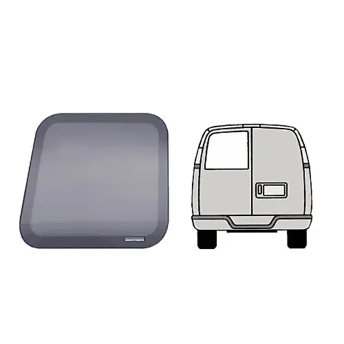 Fixed 'All-Glass' Look Window for Left Rear Door - 1997+ Chevy/GMC Vans 23-5/8" x 20-9/16" Fixed 'All-Glass' Look Window for Left Rear Door - 1997+ Chevy/GMC Vans 23-5/8" x 20-9/16"