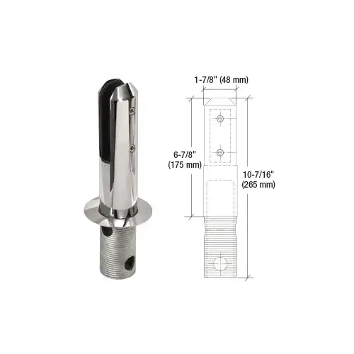 Round Core Mount Friction Fit Spigot, 316L Polished Stainless Steel Finish Round Core Mount Friction Fit Spigot, 316L Polished Stainless Steel Finish