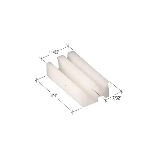 3/8" Wide Nylon Sliding Window Bottom Guide for Alenco Windows - pack of 4