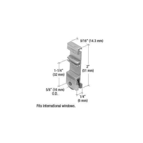 Sling Window Roller with 5/8" Steel Wheel for International Windows Sling Window Roller with 5/8" Steel Wheel for International Windows