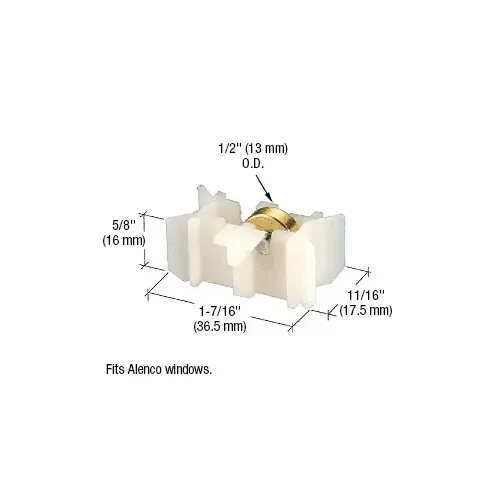 1/2" Flat Edge Steel Window Roller for Alenco Windows 1/2" Flat Edge Steel Window Roller for Alenco Windows