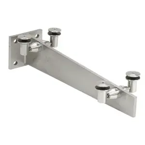 CRL GABS48BS Brushed Stainless 48" Glass Awning Sloped Wall Bracket
