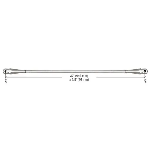316 Brushed Stainless 37" Glass Awning System Connecting Rod for 36" Wide Panels 316 Brushed Stainless 37" Glass Awning System Connecting Rod for 36" Wide Panels