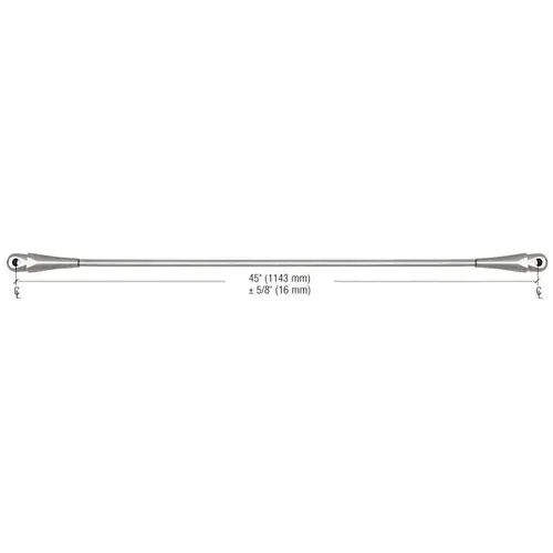 316 Brushed Stainless 45" Glass Awning System Connecting Rod for 42" Wide Panels