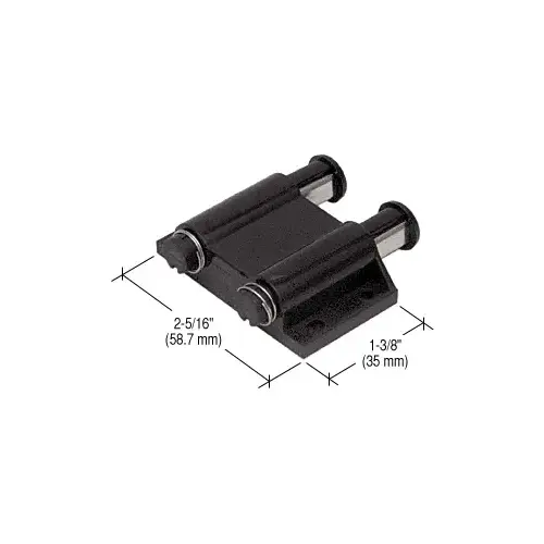 Black Magnetic Double Latch for Glass Doors