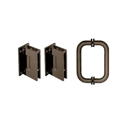 Oil Rubbed Bronze Geneva Shower Pull and Hinge Set Oil Rubbed Bronze Geneva Shower Pull and Hinge Set