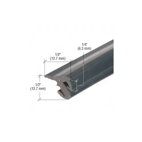 3/8" Roll-In EPDM Gasket for Tapered Sidelite Rails - 100' Roll Black 3/8" Roll-In EPDM Gasket for Tapered Sidelite Rails - 100' Roll Black