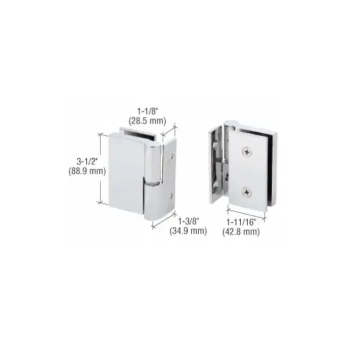 316 Polished Stainless Single Acting Left Hand Wall-to-Glass Gate Hinge 316 Polished Stainless Single Acting Left Hand Wall-to-Glass Gate Hinge