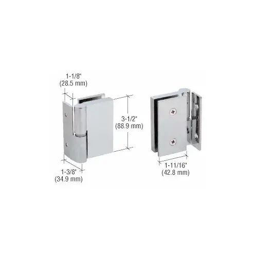 316 Brushed Stainless Single Acting Right Hand Wall-to-Glass Gate Hinge