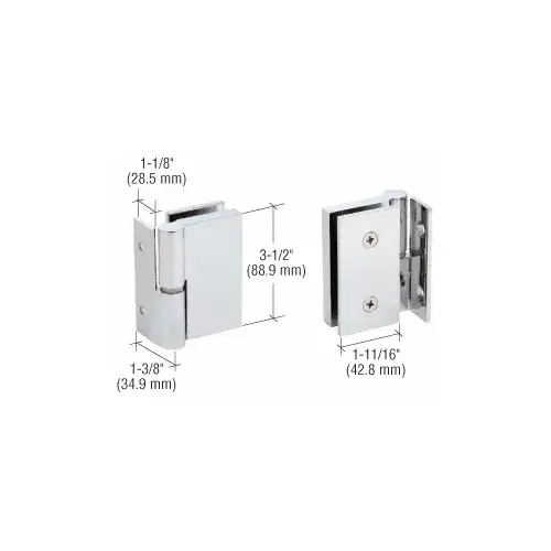 316 Polished Stainless Single Acting Right Hand Wall-to-Glass Gate Hinge