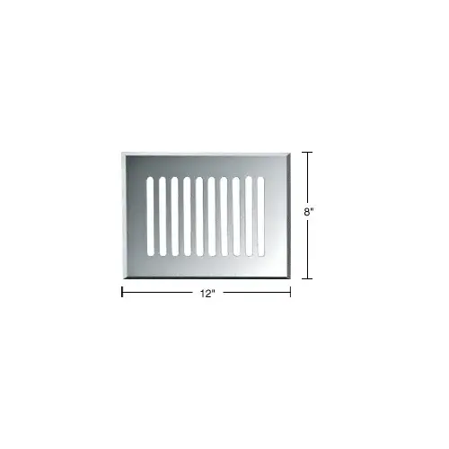 Clear Mirror 8" x 12" Glass Mirror Grille Clear Mirror 8" x 12" Glass Mirror Grille