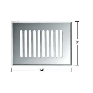 CRL GMG814C Clear Mirror 8" x 14" Glass Mirror Grille