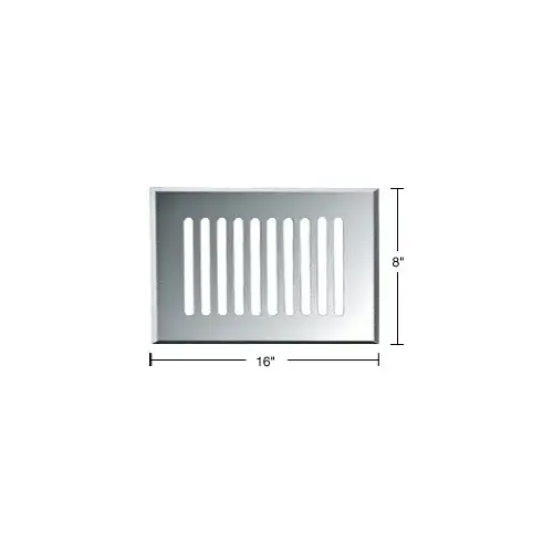 Clear Mirror 8" x 16" Glass Mirror Grille Clear Mirror 8" x 16" Glass Mirror Grille