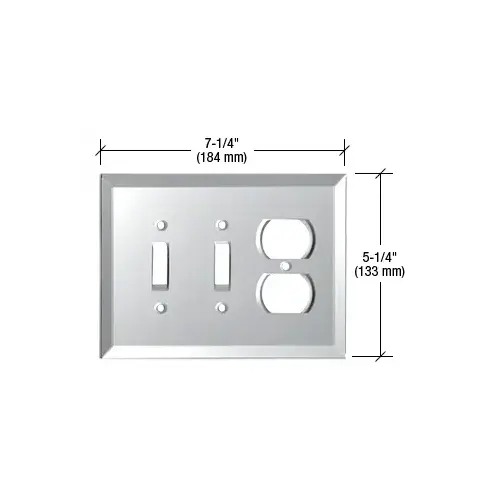 Clear Double Toggle Duplex Glass Mirror Plate