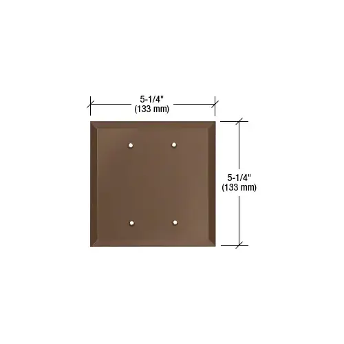 Bronze Double Blank with Screw Holes Glass Mirror Plate Bronze Double Blank with Screw Holes Glass Mirror Plate