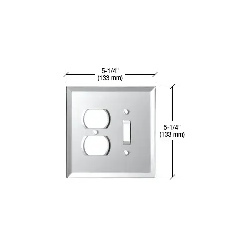 CRL Clear Duplex and Toggle Combo Glass Mirror Plate